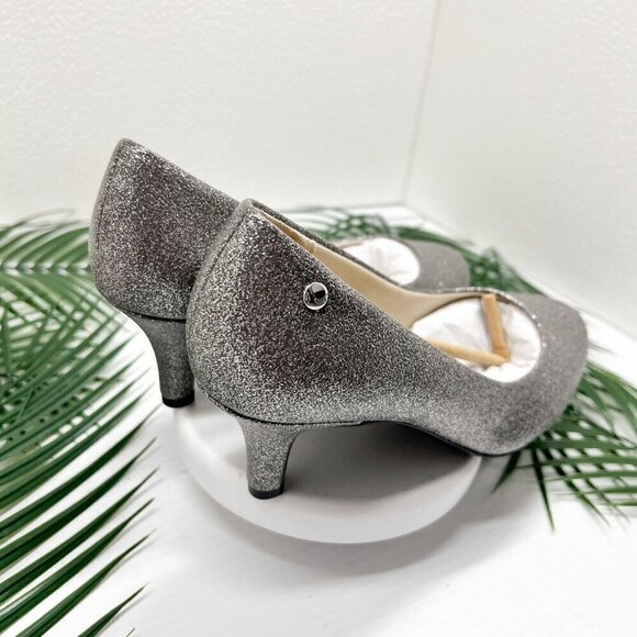 LifeStride Women's Parigi Silver Round Toe Slip On Pump Heels Size 7.5W NWB - Picture 5 of 12